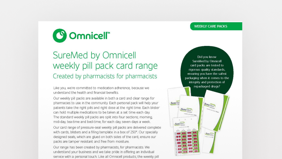 Weekly Pill Pack Product Sheet thumbnail
